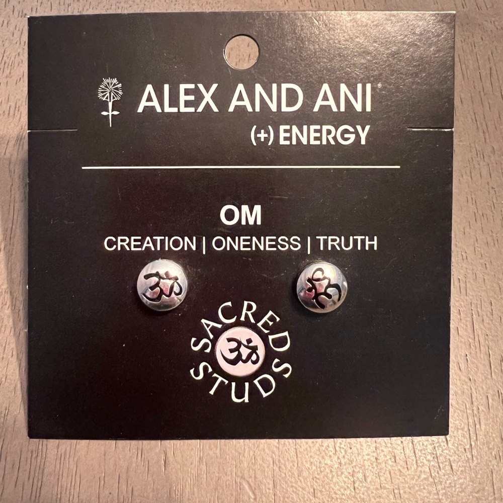 Alex and Ani OM earrings